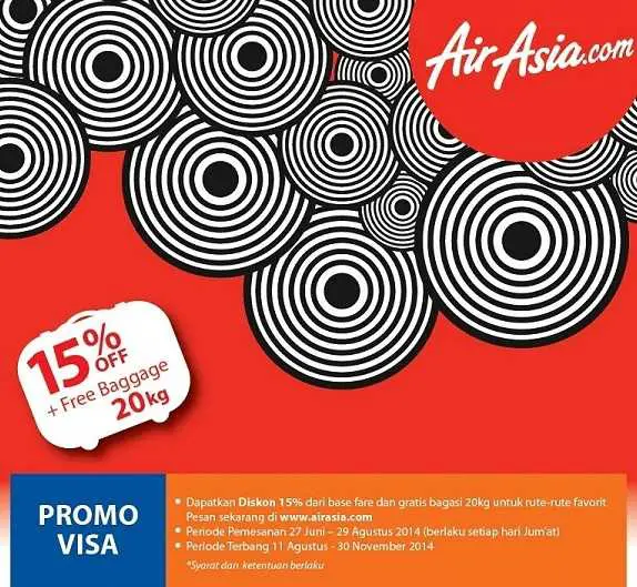 Promo Air Asia dengan Kartu Kredit  BRI Diskon hingga 15%