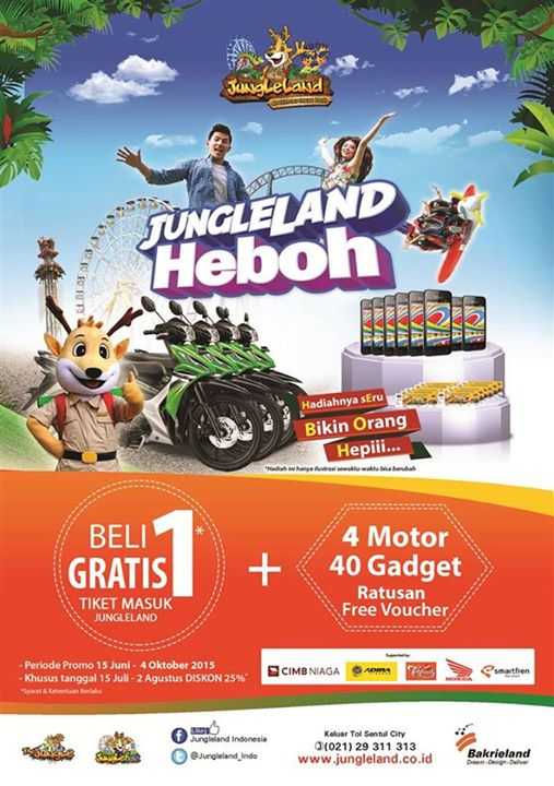 Jungle Land Promo Tiket Masuk Diskon Hingga 50% s.d. 31/12/2016