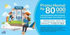 Promo tiket pesawat dan hotel dengan Kartu Kredit Citibank di tiket.com