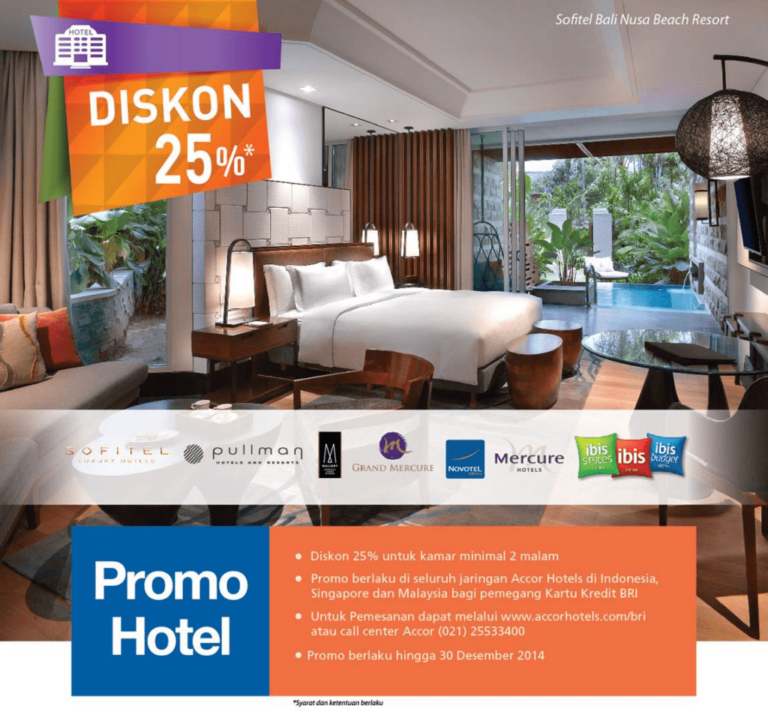 promo hotel kartu kredit BRI di Jaringan Hotel Accor