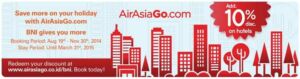 Promo Hotel Kartu Kredit BNI - Air Aisa Go Landing Page