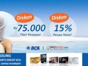 Promo kartu kredit BCA di pegipegi dapatkan diskon hotel 12% dan tiket pesawat Rp 75.000