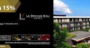 Promo hotel Le Grande Bali dengan Kartu Kredit Bank Permata diskon Hingga 15%