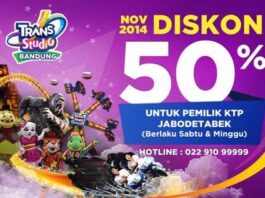 Trans Studio Bandung Diskon 50%