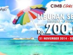 Promo cimb clicks nikmati diskon tiket pesawat hingga Rp 100.00 plus Voucher senilai Rp 100.000