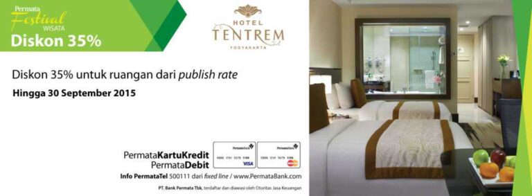 Diskon 35% promo hotel tantrem yogyakarta dengan kartu kredit permata dan debit permata