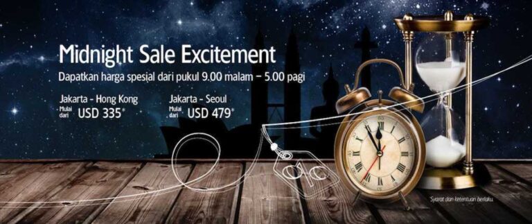 Harga Hemat Garuda Indonesia dengan midnight sale