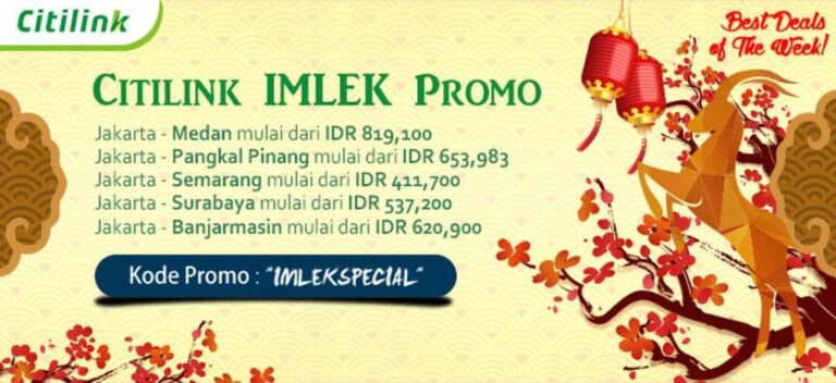 Harga spesial Imlek promo tiket pesawat panorama