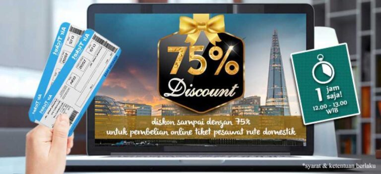 Diskon 75% tiket pesawat panorama tours