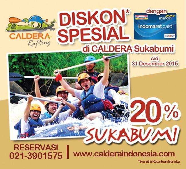 Promo Kartu Indomaret diskon 20% di Caldera Rafting