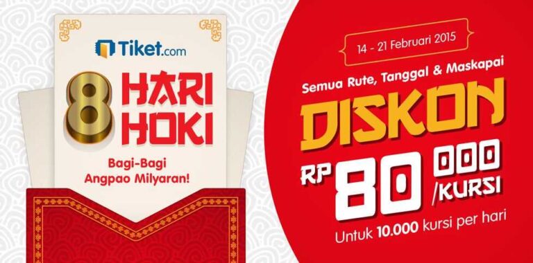 promo tiket pesawat tiket.com nikmati potongan harga Rp 80.000