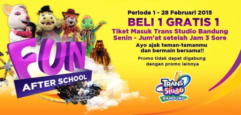 Promo Trans Studio Bandung After School Beli 1 Gratis 1