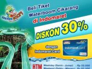 Promo Waterboom cikarang indomaret card diskon hingga 30%