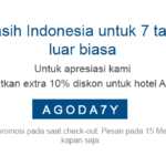 Pesan Hotel Online di Agoda.com dapatkan diskon 10% dengan promo code AGODA7Y
