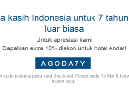 Pesan Hotel Online di Agoda.com dapatkan diskon 10% dengan promo code AGODA7Y