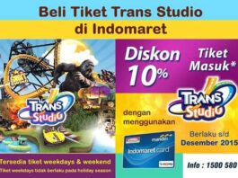 Promo Kartu Indomaret Tiket Masuk Trans Studio Bandung sebesar 10%