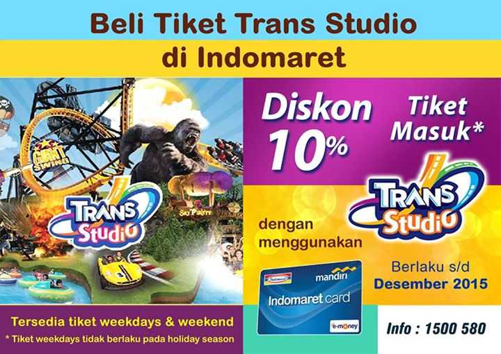 Promo Kartu Indomaret Tiket Masuk Trans Studio Bandung sebesar 10%