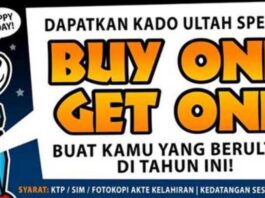 Buy 1 Get 1 Free khusus buat yang berulang tahun di Jungle Bogor