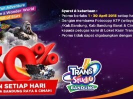 Promo Trans Studio Bandung diskon tiket masuk 50% khusus warga Bandung