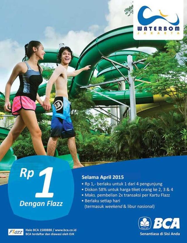 promo tiket masuk Waterbom Flazz BCA Rp 1