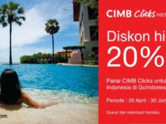 Pesan Hotel Online di goindonesia.com dapatkan diskon hingga 20% dengan Cimb Clicks