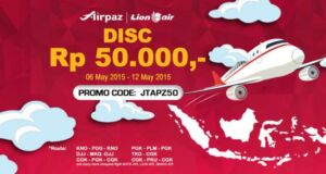 Diskon Rp 50.000 tiket pesawat lion Air dengan Kode Promo di Airpaz.com