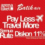 Promo tiket pesawat batik air diskon 11% semua rute di Arena Tiket
