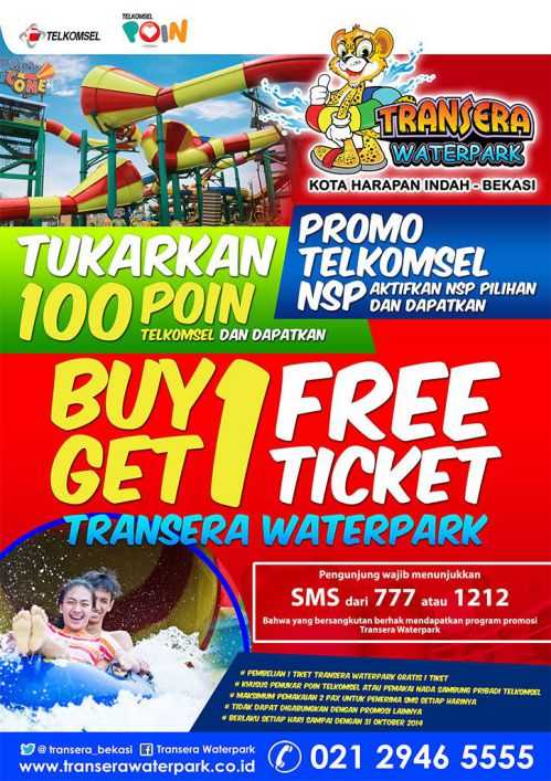 Promo Transera Waterpark Telkomsel Buy 1 Get 1 Free ...