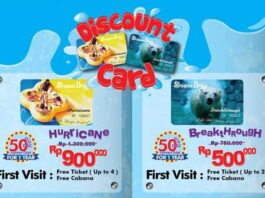 Kartu Diskon Snowbay gratis 4 tiket masuk dan diskon 50% untuk 1 tahun.