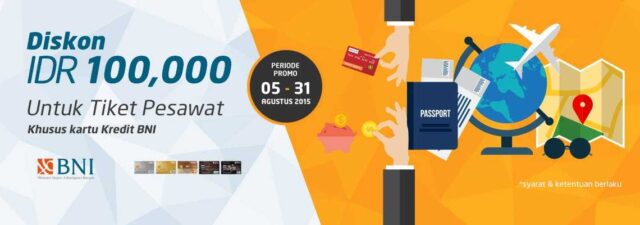 Promo Tiket Pesawat Garuda Indonesia diskon Rp 100.000 menggunakan kode promo BNI100 kartu kredit BNI di Panorama Tour
