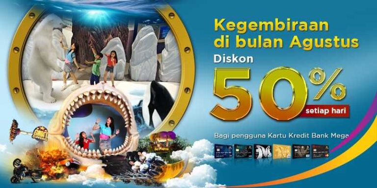 Promo Tiket Masuk Trans Studio Bandung Kartu Kredit Mega cukup bayar dengan setengah harga