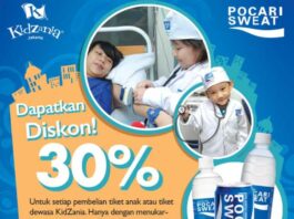 Promo Kidzania Jakarta diskon tiket masuk 30% dengan pembelian pocari sweat seniai Rp 30.000 di outlet tertentu