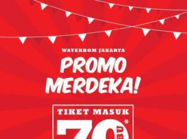 Dalam rangka memperingati hari kemerdekaan RI yang 70 Waterbom Jakarta memberikan harga spesial tiket masuk Hanya Rp 70.000 berlaku untuk anak maupun dewasa