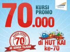 HUT Kereta Api ke 70 PT KAI bagi-bagi Promo tiket kereta api semua tujuan hanya Rp 70.000