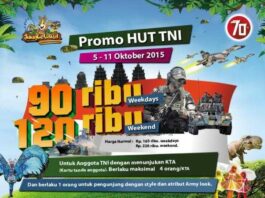 Promo Jungle Land HUT TNI, dapatkan tiket masuk dengan harga spesial. Baik weekend maupun weekdays.