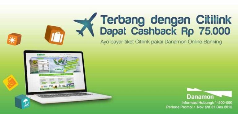 Nikmati penawaran menarik promo kartu kredit dan bank pemesanan tiket pesawat citilink cash bcak hingga Rp 75.000 serta benefit Lainnya