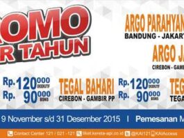 Promo Tiket Kereta Api Liburan Akhir Tahun harga spesial lebih murah