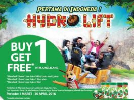 Dengan membeli produk love juice sekarang bisa mendapatkan promo Buy 1 Get 1 Free di Jungle Land.