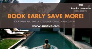 Berbagai promo hotel Santika pesan online diskon hingga 20%.