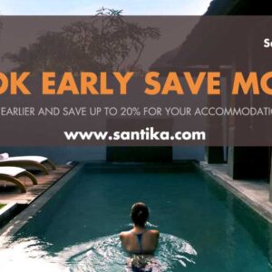 Berbagai promo hotel Santika pesan online diskon hingga 20%.