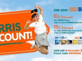 Promo Hotel Harris di seluruh Jaringan Harris Indonesia diskon harga kamar hingga 15%.