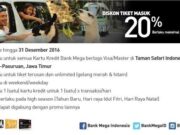 Taman Safari Prgen Pasuruan diskon tiket masuk 20% dengan kartu kredit Bank Mega