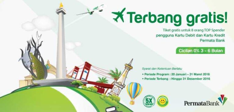 Dapatkan tiket gratis Citilink, gunakan kartu kredit atau kartu debit bank Permata.