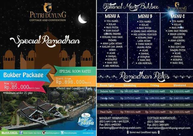 Promo Buka Bersama Ancol Putri Duyung nikmati menu lezat mulai dari Rp 85.000.