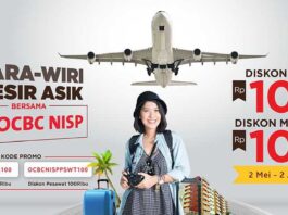 Promo tiket pesawat dan hotel menggunakan kartu kredit OCBC NISP di tiket.com diskon hingga Rp 100.000.