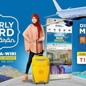Promo lebaran tiket pesawat dari tiket.com diskon hingga Rp 150.000 gunakan Android atau IOS apss untuk memesan.