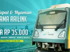 Promo tiket kereta Railink Kuala Namu - Medan hanya Rp 35.000 khusus lebaran