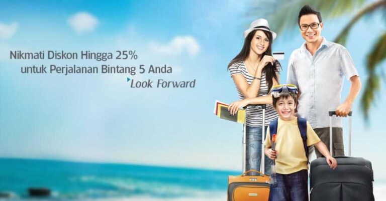 Dapatkan diskon Tiket Pesawat Garuda Indonesia hingga 25% dengan memesan menggunakan kartu BCA.