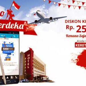 Promo Merdeka diskon hotel, tiket pesawat, dan tiket kereta lakukan pemesanan di Padiciti.