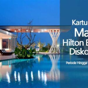 Promo Hotel Hilton Bandung Diskon hingga 50% khusus pengguna kartu kredit Mandiri. Periode hingga 31 Desember 2016.